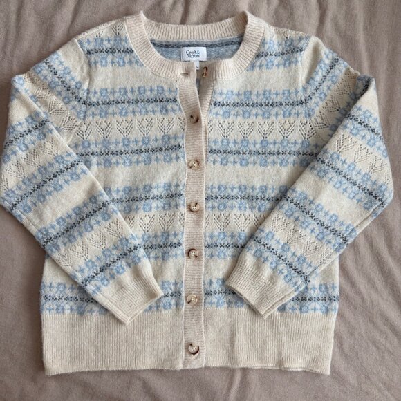 Croft & Barrow Patterned Pointelle Cardigan Size‎ Large - Picture 1 of 9